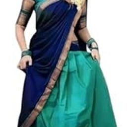 Women's Indian Traditional Unstitched Kanjivaram Kanchipuram Silk Pure Zari Weaving Lehenga Choli Along With Dupatta With Unstitch Blouse-image-58