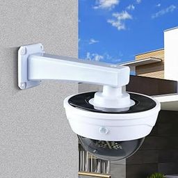 Wireless Gadgets Dummy CCTV Camera with Light with Motion Sensor for Home, Shop | Dome Camera with Blinking red LED Light Indication Indoor Outdoor Usage for Home | 1 pcs-25