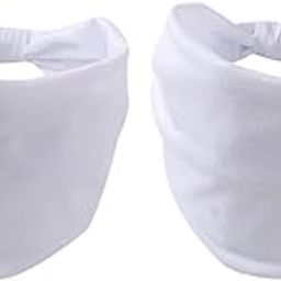 2Pcs Outdoor Headband Comfortable Hair Band Wrap for Running Workout Fitness White-22