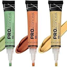 BELISMA PRO Concealer HD High Definition, 0.28 OZ, Color Correcting Set of 3, Green Orange Yellow-image-26
