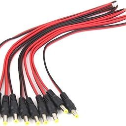 Technotech 10Pack 10 Inch 30Cm 2.1 X 5.5Mm Male Dc Power Pigtail Connectors for CCTV Surveillance Camera (Dc Pin) - Black-image-16