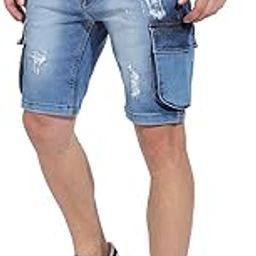 Men's Denim Shorts for Casual Wear | Medium-Wash | Regular Fit Button Closure | Cotton Denim Shorts Crafted with Comfort Fit for Everyday Wear-image-52