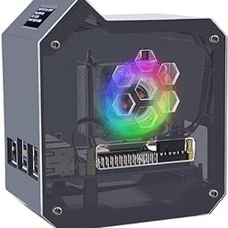 REES52 Mini Tower Kit for Raspberry Pi 5, Case with ICE Tower Cooler, 0.96'' OLED Module, GPIO 1 to 2 Expansion Board for Raspberry Pi 5 8GB 4GB 16GB-89