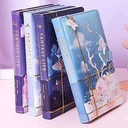 Aesthetic Printed Notebook, Daily Writing A5 Journal, Notebook for Scribbling, Habit Tracker, Monthly Planner, Fancy Diary, Gift for Kids and Adults (Pack of 1) (multi color)-image-41