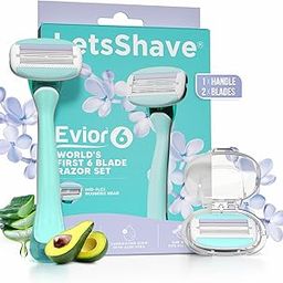 LetsShave Evior 6 Shaving Razor for Women | Mid-Flex Blades & Dual Moisture Bar infused with Aloe vera & Avacado | Smooth & Safe | Full-Body Hair Removal - Bikini, Arms, Legs & Sensitive Areas-image-37
