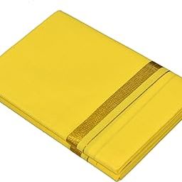 Men's Jari Border Dhoti 100% Pure Cotton/Length 2.0mtr-image-33