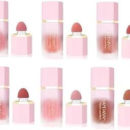Bajajbeautyshop Soft Cream Blush Makeup, Liquid Blush for Face Cheeks, Weightless, Long-Wearing, Smudge Proof, Natural-Looking,Make Up Gift for Women Girls (Multicolord, 6- PCS SET)-image-3