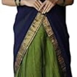Women's Indian Traditional Unstitched Kanjivaram Kanchipuram Silk Pure Zari Weaving Lehenga Choli Along With Dupatta With Unstitch Blouse-picture-12