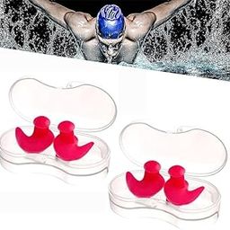 Ear Plugs for Swimming, Meditation, Study, Sleeping, and Bathing – 20dB Noise Reduction, Comfortable, Reusable, and Waterproof (2 Pair Red)-13