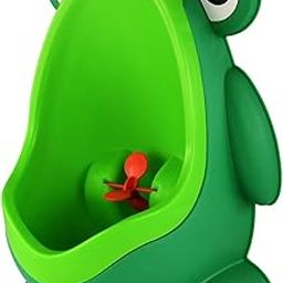 Blink Basket Children's Urinal for Boy Standing Potty Training, Portable Wall Pee Trainer Urinal for Baby Boys Kids Toddler (Frog-Green Parrot)-7