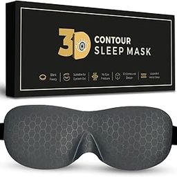 Samadhaan 3D Contour Eye Mask for Sleeping - Adjustable Strap Blindfold for Men and Women - Total Blackout Eye Cover Pad for Travel-image-77
