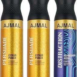 Ajmal 2 Persuade & Distraction Deodorant Combo Pack of 3 Deodorants 200ml each (Total 600ML) for Men & Women-1