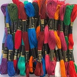 M Fabrics Anchor Cotton Embroidery Thread Skeins (Select Color from Catalog) - Embroidery Threads Cross Stitch/Longstitch (Pack of 5 Skiens) - 0025-18