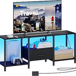 JARHETUN TV Stand, Black BCTS011BK-picture-29
