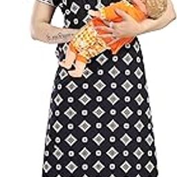 Women's Cotton Nightgown, Diamond Print, Multi Purpose: Feeding+Regular-image-47