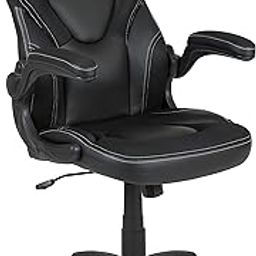 Flash Furniture X10 High-Back LeatherSoft Racing Style Gaming Chair with Flip-Up Arms, Ergonomic Padded Swivel Computer Chair, Black-image-60