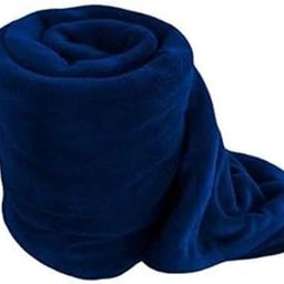 Wavva 500 TC Solid/Plain Light Weight Polar Fleece Single Warm Or Hot AC Blanket (90X60 Inches,(Blue) skinfriendly-16
