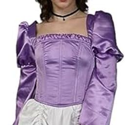 Vintage Long Sleeve Original Steel Boned Square Neck Corset Top for Women-image-95