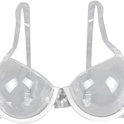 CALANDIS® Clear Disposable Underwire Bra Women's Full Cup Push Up Bras Adjustable 40E-image-48