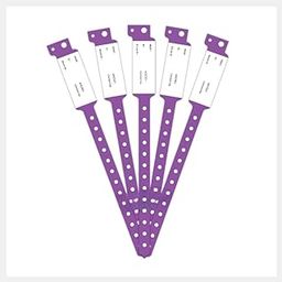 LISAMED Patient Identification Band for Adult and Pediatric/New Born Baby | Hospital Identification Band | Mother and Baby Tag (25 Pcs, Purple)-image-57