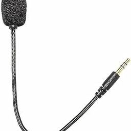 Jowxsx Black Headset Microphone Adjustable 360 Degrees Bendable Jack Headphone Controller Z5a5 Combined 3.5mm Game Gaming Mic to Mic PC Game Headsets-16