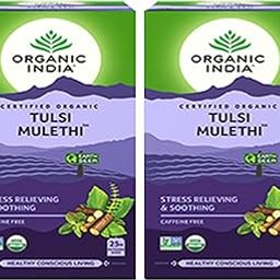 Organic India Tulsi Mulethi Tea, 25 Infusion Bags (Pack of 2)-image-74