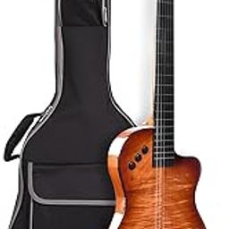 Kadence 39 Electric Classical Guitar - Thin Body SILENT GUITAR - Nylon Strings, Solid Okoume back & sides, Gloss Finish with Rounded Frets, Padded Bag and EQ (Travel Classical Guitar)-picture-21