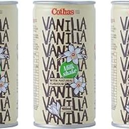 Cothas Vanilla Milkshake Tin with Real-Toned Milk, Natural Flavor Extracts, Rich and Velvety, Pack of 3 (180ml each)-10