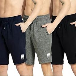 West Gate Clothing Plus Sizes Men's Cotton Knee Length Shorts | Casual and Night Wear Mens Shorts Pack of 3-image-41