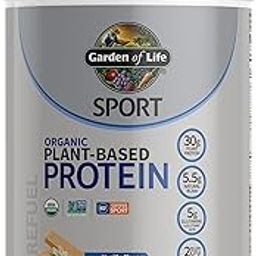 Garden Of Life Sport Organic Plant-Based Protein - BCAA Amino Acid Protein Powder, Vanilla 28.4oz (1lb 12oz / 806g) Powder-image-12