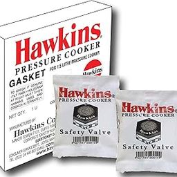 Hawkins Rubber Gasket 2 Units For 1.5liter Pressure Cooker And 2 Units Of Safety Valve, Assorted-image-36