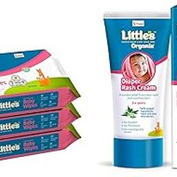 Little's Soft Cleansing Baby Wipes, 80 Wipes (Pack of 3) and Little's Organix Diaper Rash Cream-image-42