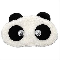 BonZeal Cotton Panda Eye Mask Birthday Gift Item Blindfold Sleeping Mask Travel Rest Eye Mask,White-image-1