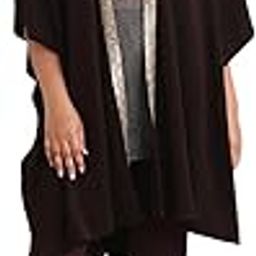 Women Priscilla Metallic Cape (Dark Brown_Free Size)-image-8