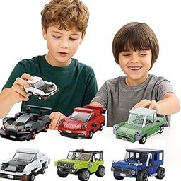 ROYAL DEALS Toys 6 Model Building Blocks Toy Car Set - Motorcycle Building Set for Kids, Boys & Car Lovers Age 6+ (522pcs)-image-76