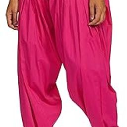 Women's Cotton Plain Patiala Salwar || Cotton Patiala Salwar (Pants) for Women's Premium Cotton Readymade Salwar (Free Size)-56