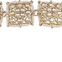 18k Gold Plated Traditional Floral Kundan Pearl Studded Rajasthani Sheeshphool/SheeshPatti for Women (T2067W)-image-77