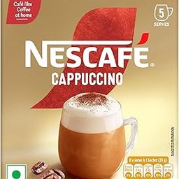 NESCAFE Cappuccino | Frothy Delicious Coffee | Instant Coffee Premix Powder – Just add hot water | 125 grams (5 sachets*25g)-21