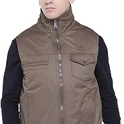 Men's Regular Fit Sleeveless Jacket in Super Twill Bonded Fabric - Winter Warm, Lightweight, and Durable-picture-2