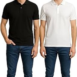 Premium Polo T-Shirt Combo for Men – Pack of 2 – Honeycomb Knit 220 GSM – 100% Supercombed Cotton – Stylish Collar Casual Wear-image-13