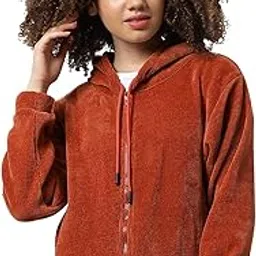 campus sutra Women Cotton Regular Fit Hooded Sweatshirt-picture-37