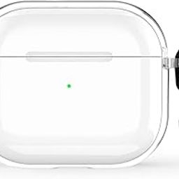 LIRAMARK Silicone Soft Case Cover with Keychain for Airpods Pro 2 Case 2022, AirPods Pro 2nd Generation Cover (Transparent)-23
