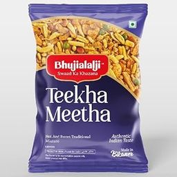 Bhujialalji Teekha Meetha (pack of 1) 150g | Authentic Indian Snacks | Ready to eat | Crispy & Light snacks | Party & Tea Time snacks.-image-34