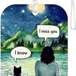 TPJ Handmade Resin Customized Luggage ID Tag with Pet Name Dog Cat Photo, Cute Personalized Travel Bag Identifier Label, Travel Accessories for Gifting - Dog/Cat Memorial Remembrance Heavenly Hug-image-17
