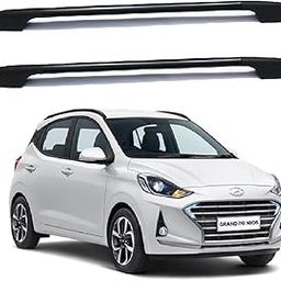 SHOPONE CAR ROOF Rail for Hyundai Grand I-10 NIOS Black-29