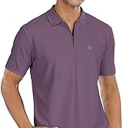 Trendy Solid Zipper Collar/Polo Neck Tshirt for Men-image-84