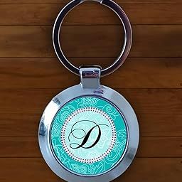 Alphabet D Round Kecyhain | Customization also available-43