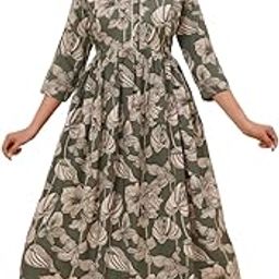 Women's Cotton Floral Printed Maternity Feeding Kurti with Zipper Maternity Gown for Women Feeding-image-105