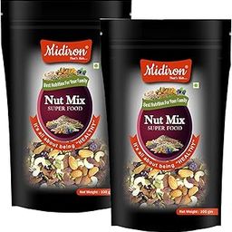 Midiron Nut Mix Dry Fruits and Seeds Roasted Crunchy & Nutritious Diet Snack | Trail Mix Superfood Healthy Nut Mix (100 g) Pack 2-image-37