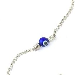 Blue Colored Beads Unisex Rakhi Bracelet-44